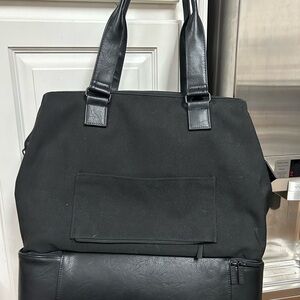 Beis Leather and Canvas Unisex Travel/Work Tote Bag